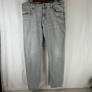Mavi Marcus Jeans Mens 36x32 Grey Slim Straight Leg Stretch Denim Pants